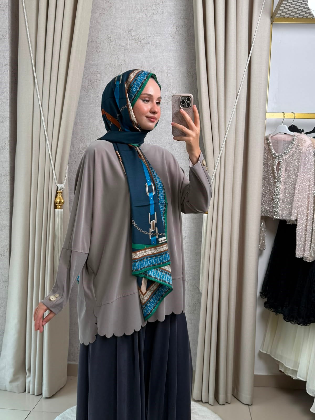 Tığ Triko 4103 Oversize Tunik Vizon