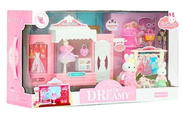 BAY DREAMY MİNİ TAVŞAN 6631 MODA DÜKKANI OYUN SETİ 3+