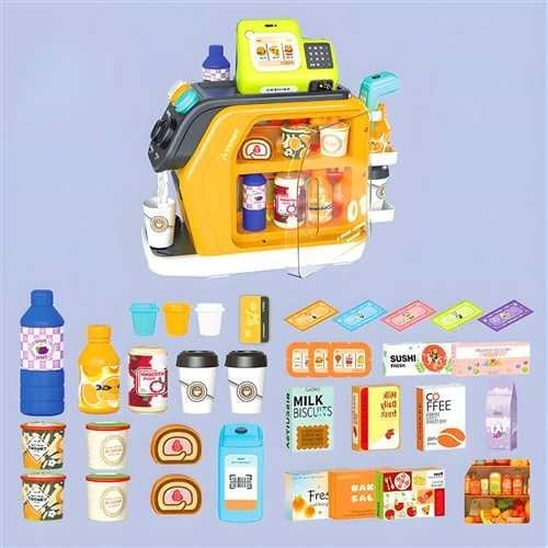 GALTOYS PLAY HOUSE CASHİER COFFEE GJJ-L-92 KAHVE MAKİNESİ+KASA IŞIKLI 3+
