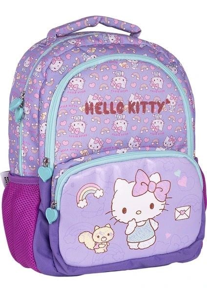 HELLO KİTTY OKUL ÇANTASI 2717 LİLA ÜÇ BÖLMELİ