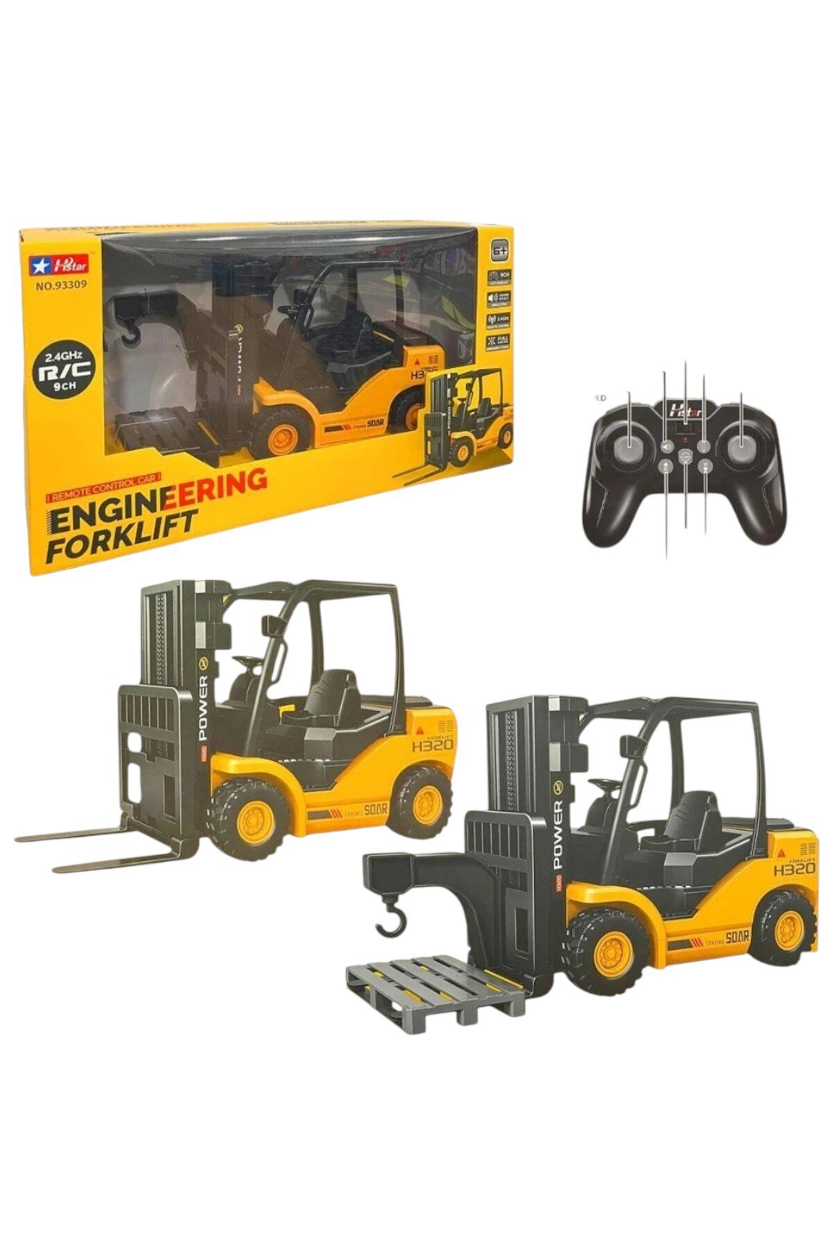 HSTAR KUMANDALI İŞ MAKİNESİ FORKLİFT 93309 9CH R/C F/F 2.4GHZ 1:12 SESLİ ŞARJLI 6+