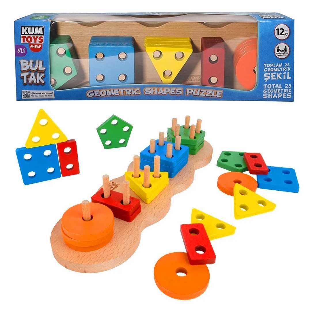 KUMTOYS KM5656 AHŞAP BULTAK 5 Lİ 12M+