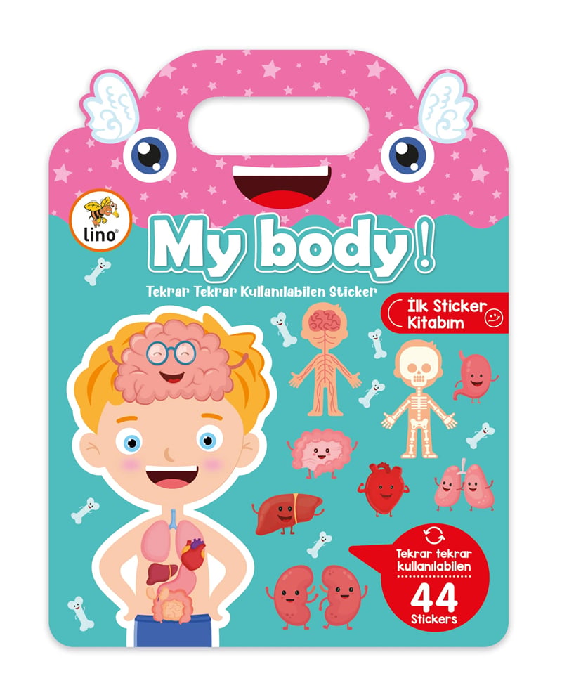 Lino Tekrar Kullanılabilen İlk Sticker Kitabım - My Body