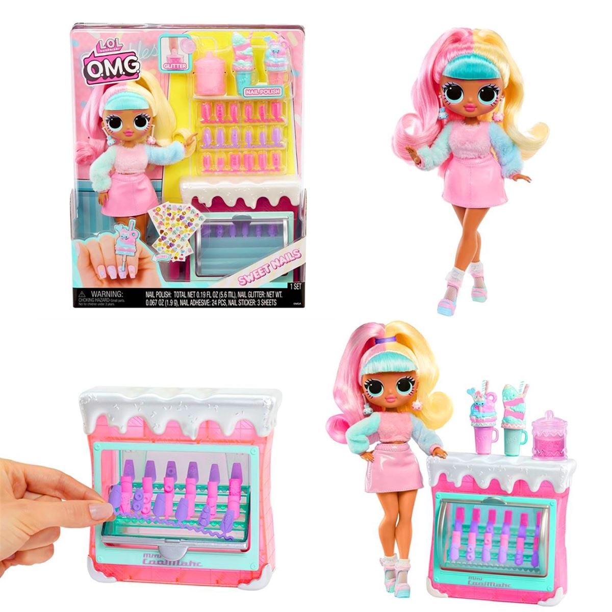 LOL SURPRİSE OMG BEBEK 503781 SWEET NAİLS CANDYLİCİOUS SPRİNKLES SHOP 3+