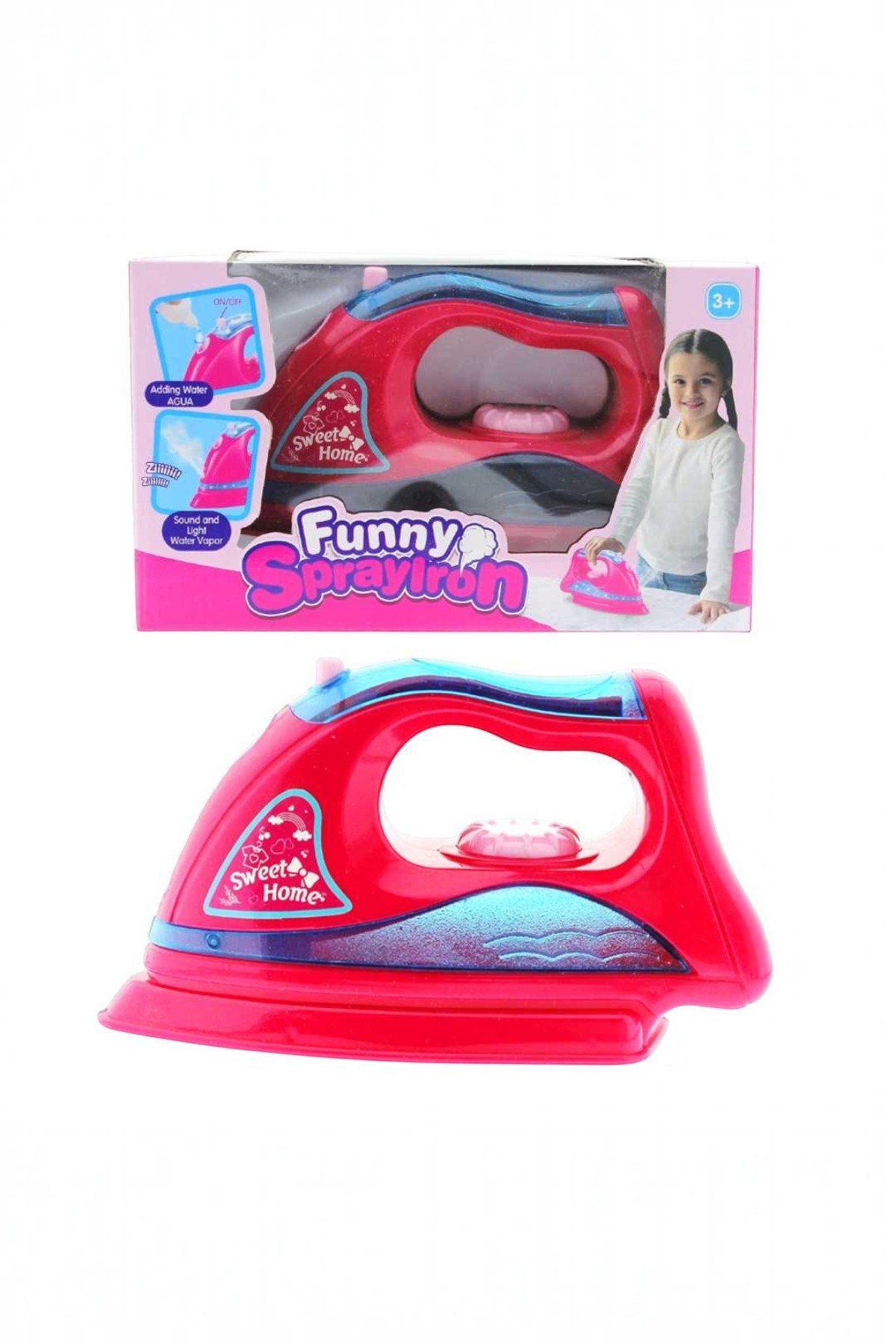 MEGA FUNNY SPRAY IRON 018-31 ÜTÜ EV ALETİ SESLİ IŞIKLI PİLLİ 3+