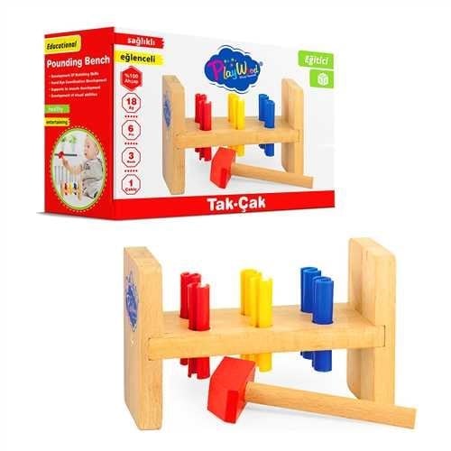 PLAY WOOD AHŞAP TAK ÇAK ONY-306 3 RENK 18M+