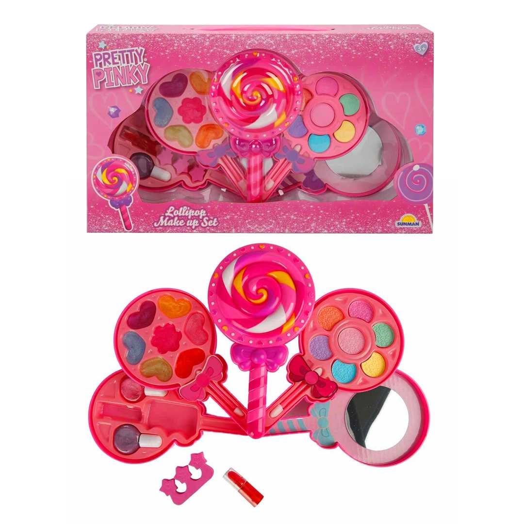 SUNMAN GÜZELLİK SETİ PRETTY PİNK 10384 MAKYAJ SETİ LOLİPOP ŞEKİLLİ 3+