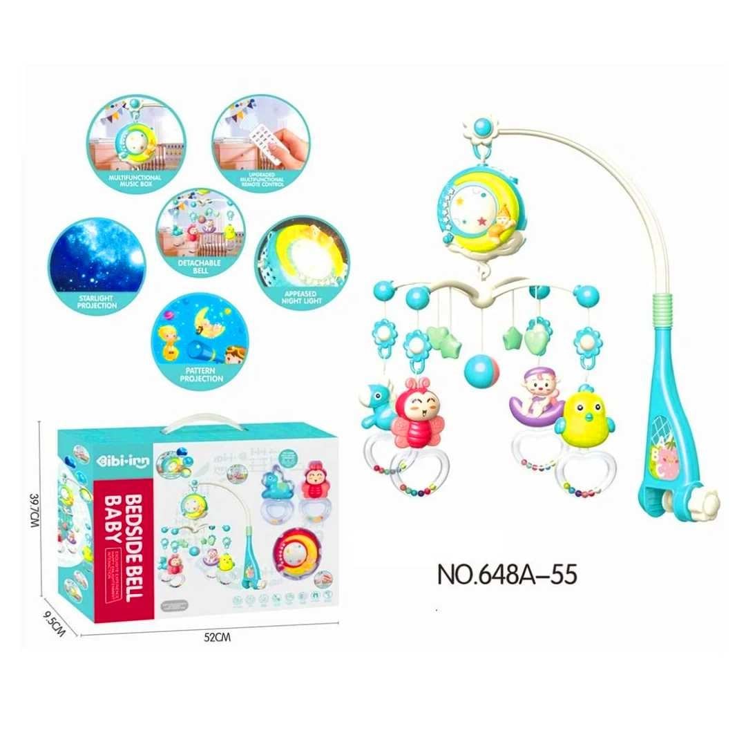 VARDEM 648A-55 BEBEK DÖNENCESİ MAVİ KUMANDALI IŞIKLI MÜZİKLİ 0M+