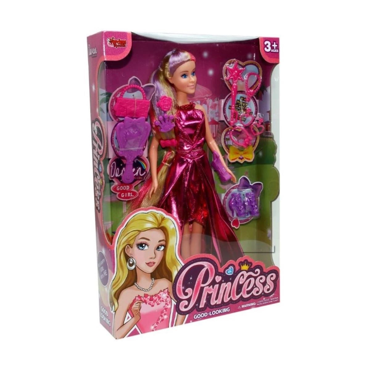VARDEM PRİNCESS 66765 MODA BEBEK AKSESUARLI 29 CM 3+