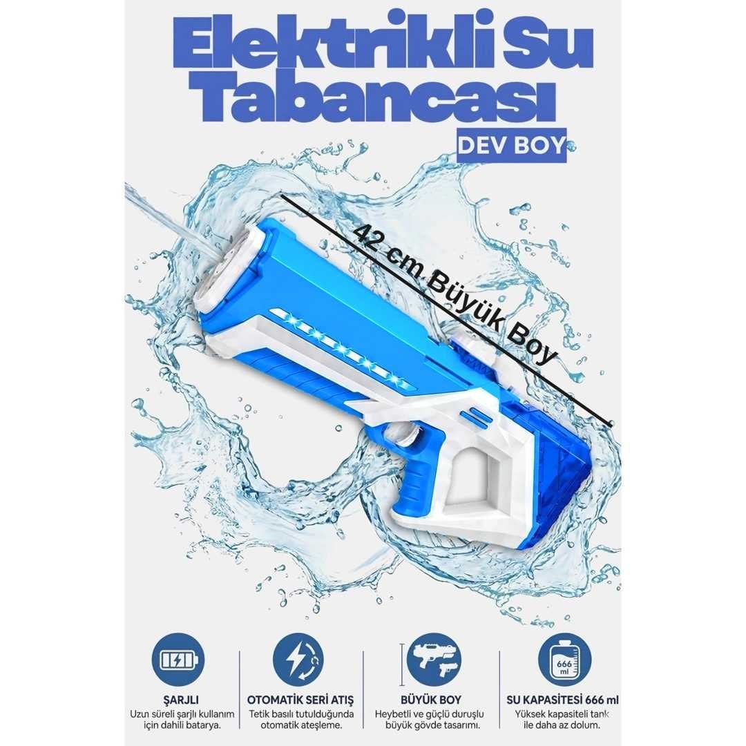 VİVİ TOYS ELEKTRİKLİ SU TABANCASI 733 ŞARJLI BÜYÜK WATER GUN 23X43 CM 3+