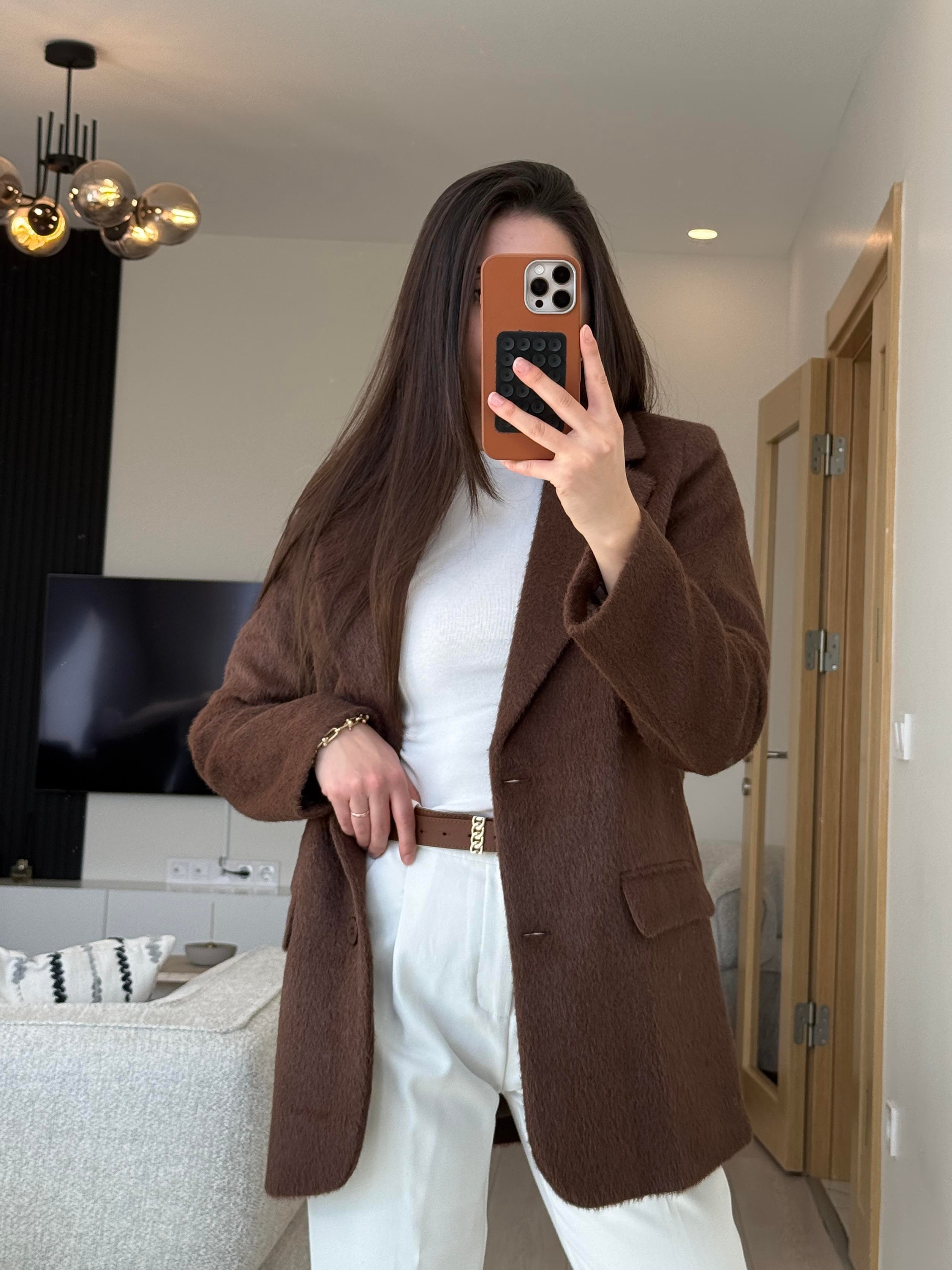 ACI KAHVE KAŞE CEKET 