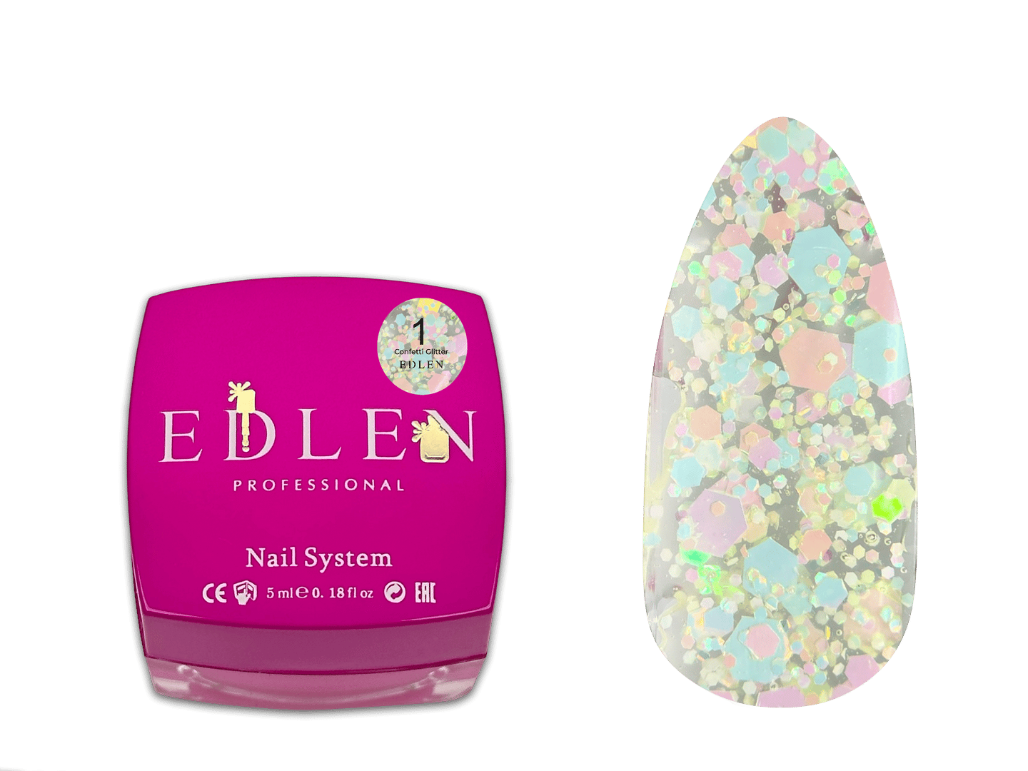Confetti Glitter Edlen 5 ml. №01