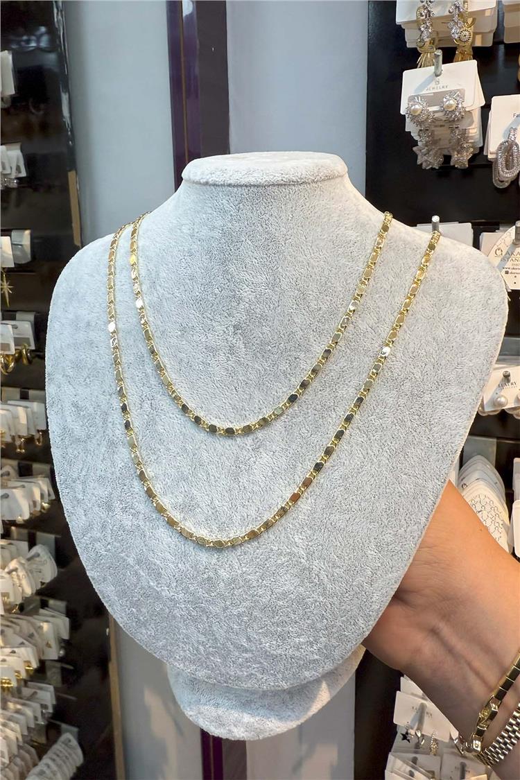 14 K Yeşil Altın Renk Vip Kolye