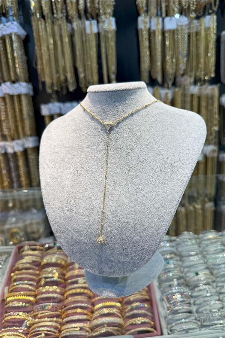 14 K Yeşil Altın Renk Vip Kolye