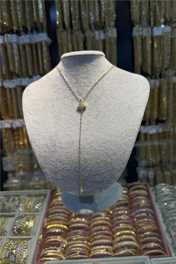 14 K Yeşil Altın Renk Vip Kolye