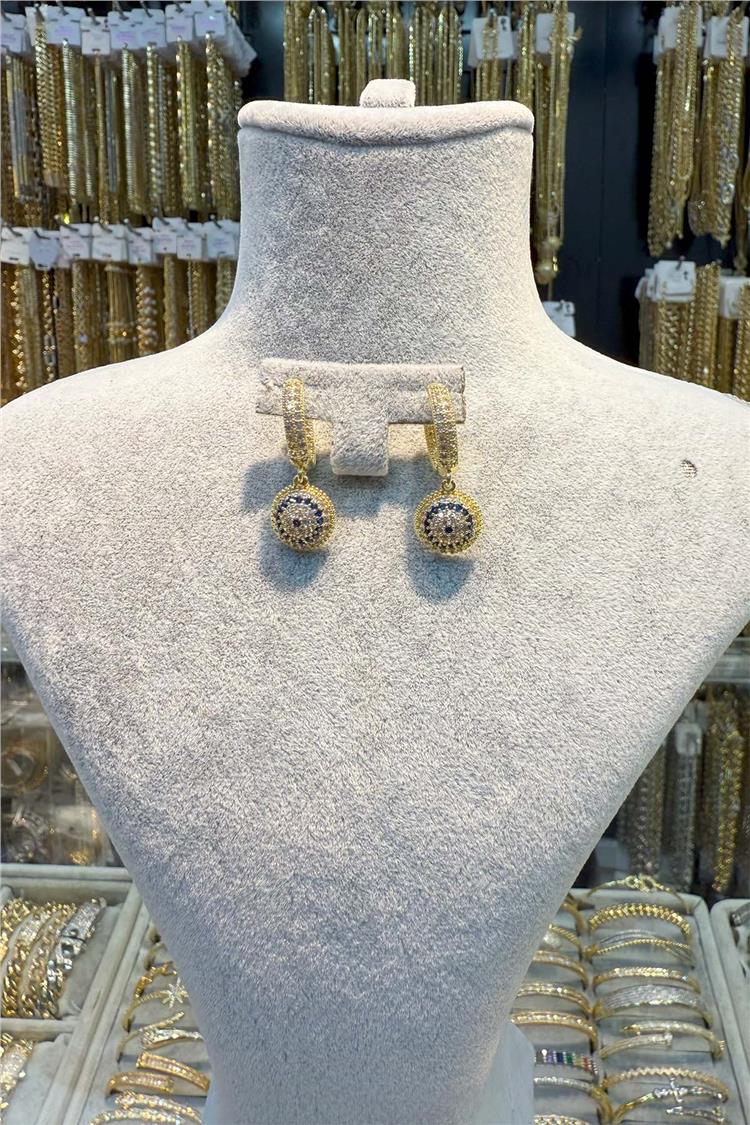 14 K Yeşil Altın Renk Gold  XUPİNG Serisi Küpeler