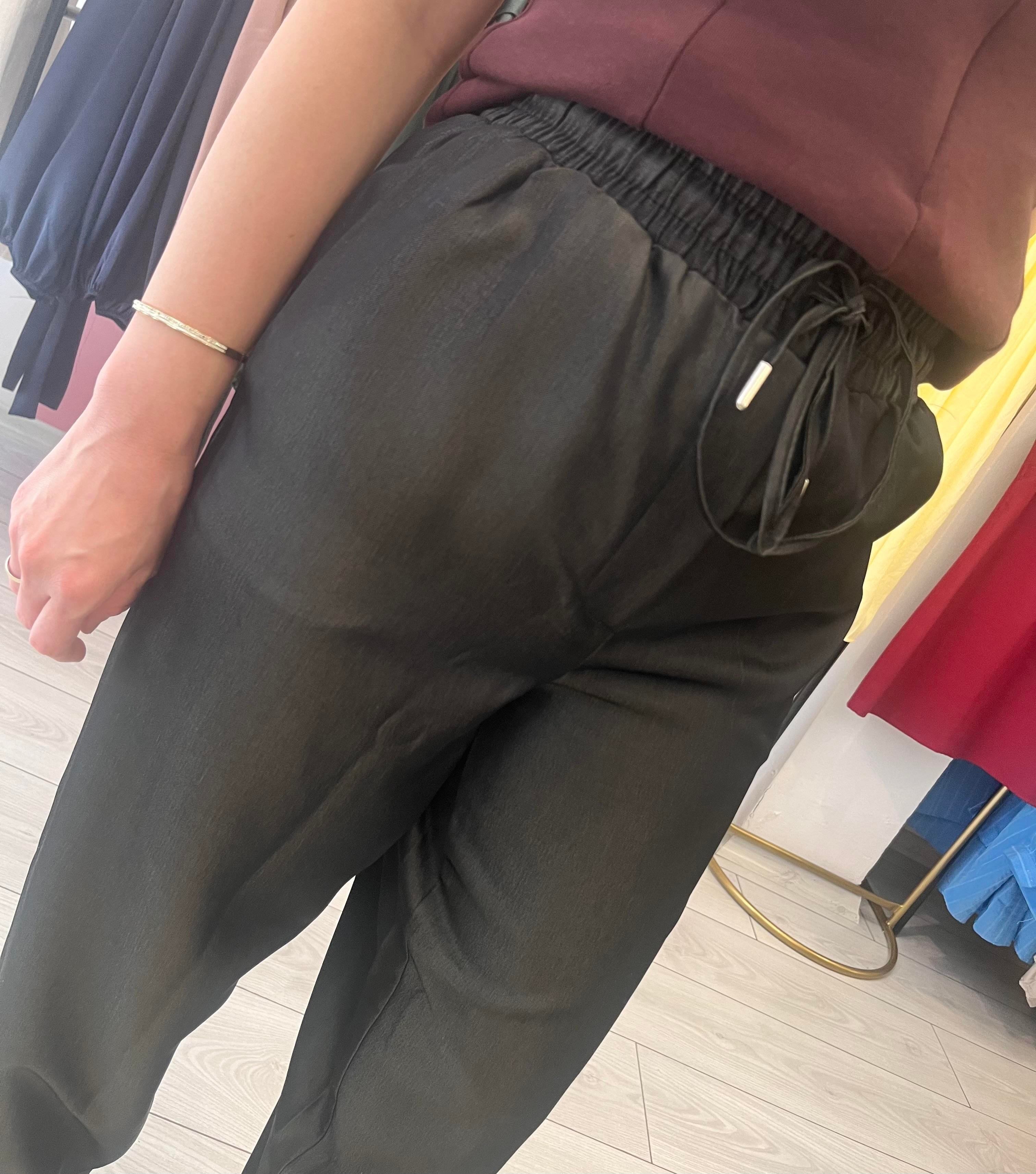 Beli Lastikli Saten Pantolon