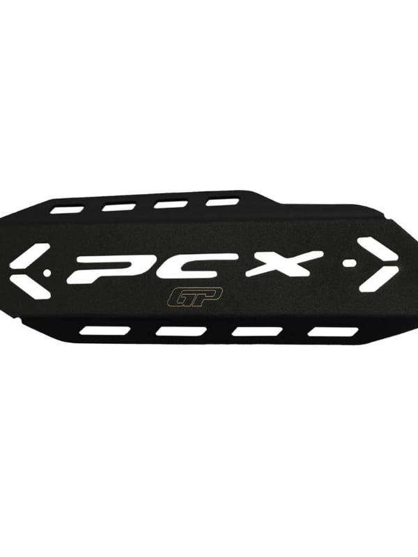GP Kompozit Honda PCX 125 / 150 2018-2025 Uyumlu Egzoz Koruma Kapağı Siyah