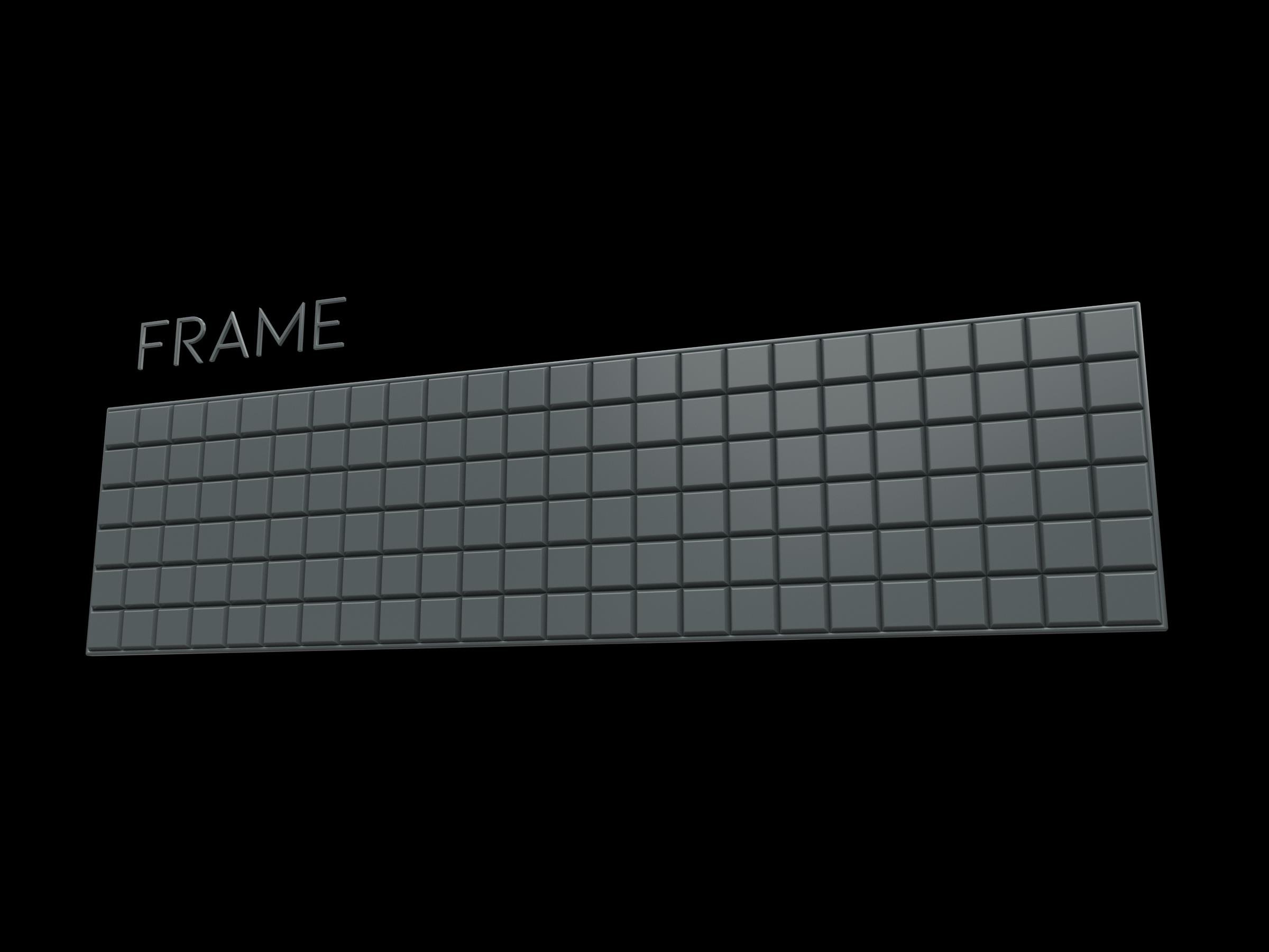 3D Tabela Zemini Frame Antrasit (Ölçü Seçenekli)
