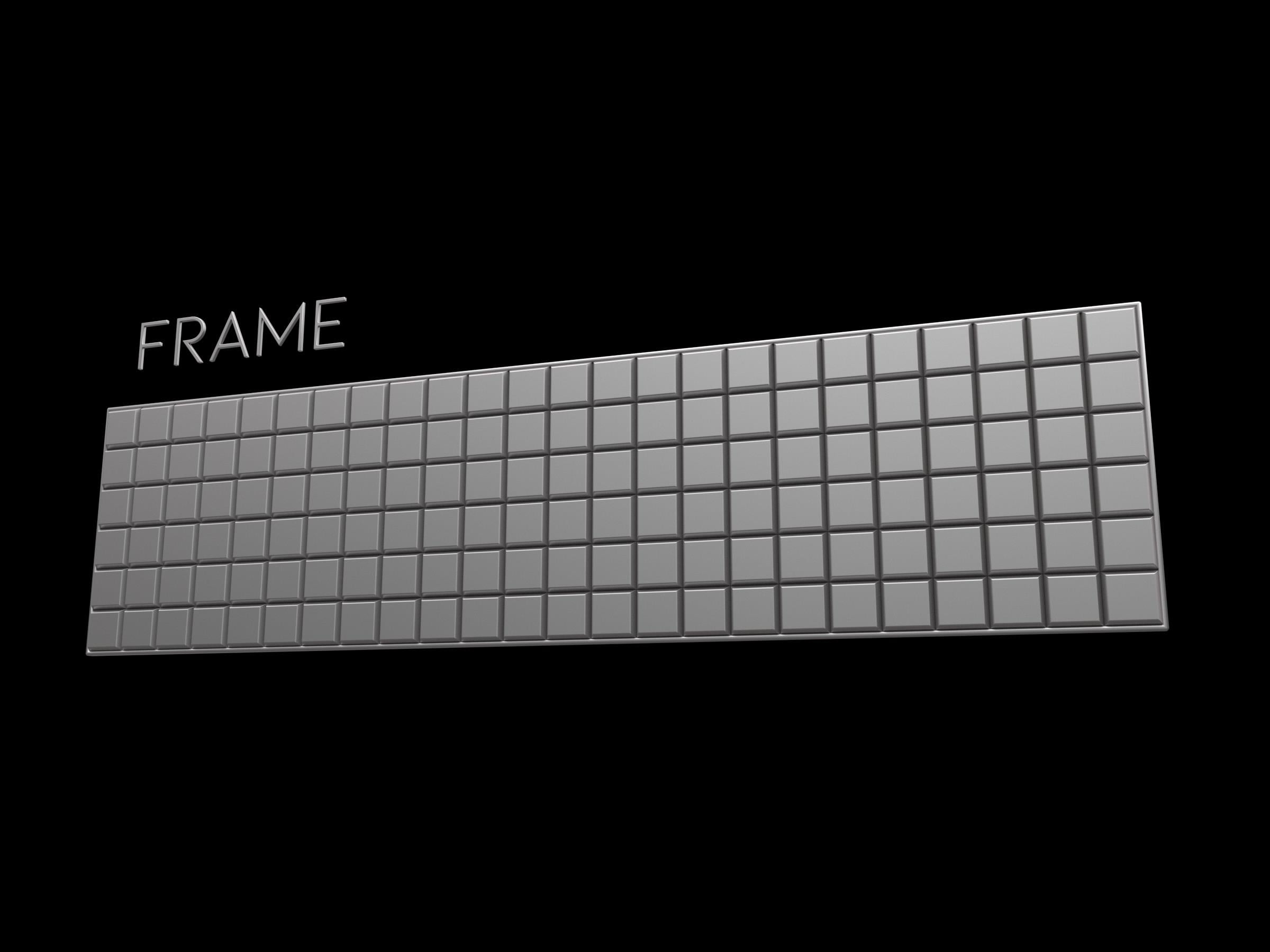 3D Tabela Zemini Frame Gümüş (Ölçü Seçenekli)