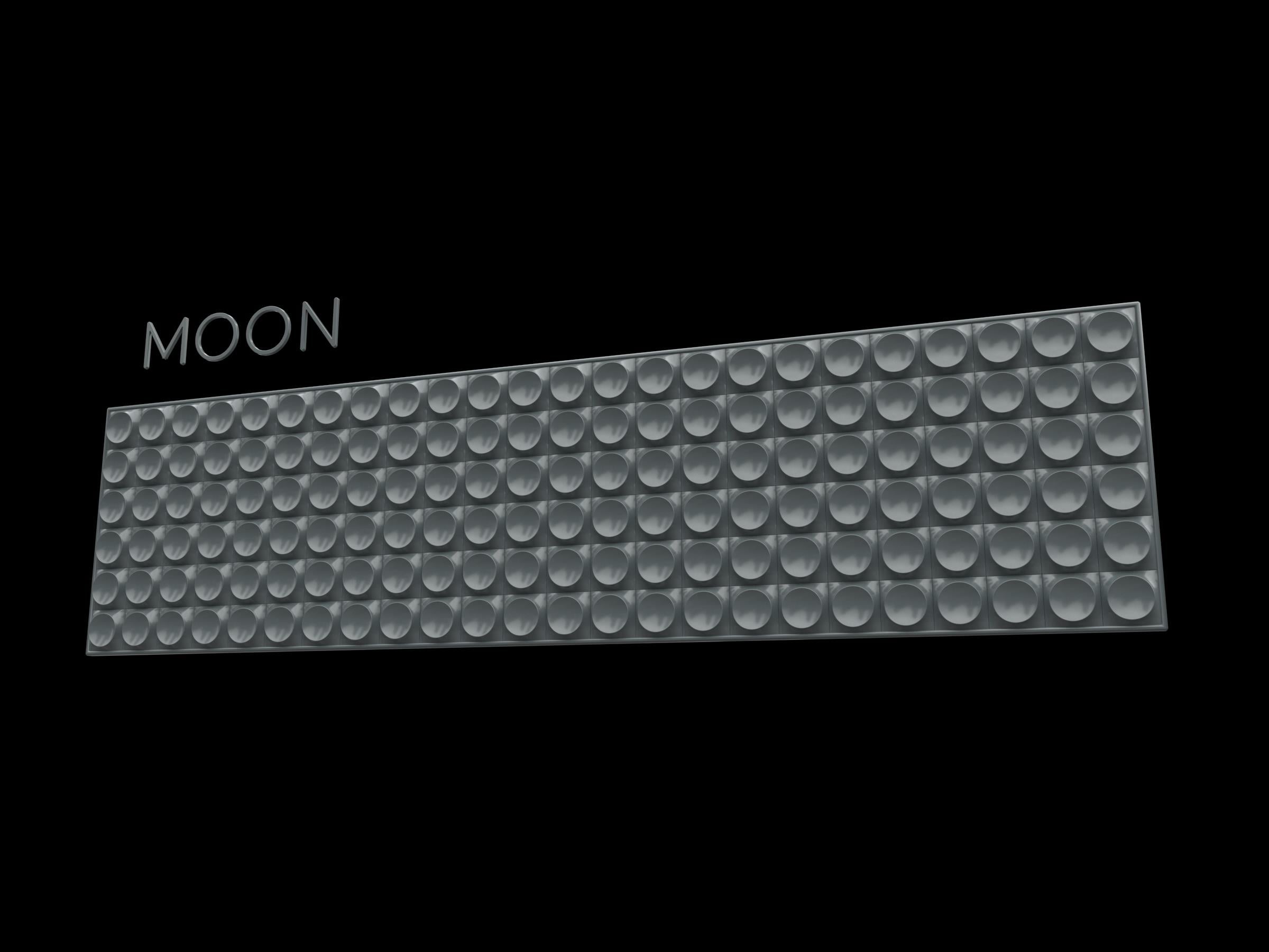 3D Tabela Zemini Moon Antrasit (Ölçü Seçenekli)