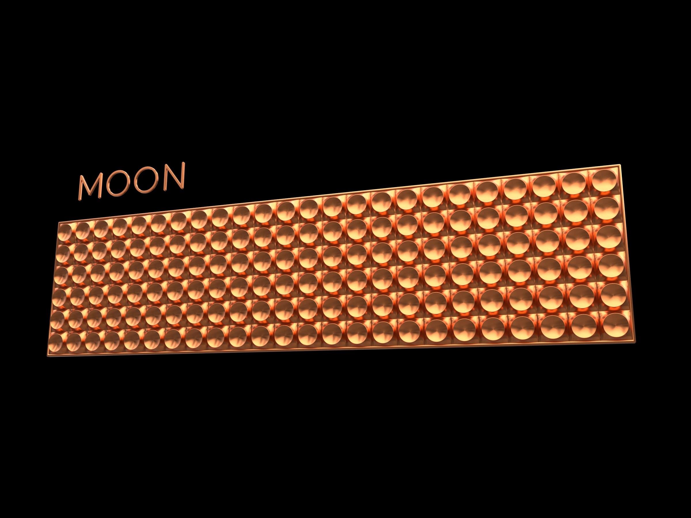 3D Tabela Zemini Moon Bakır (Ölçü Seçenekli)