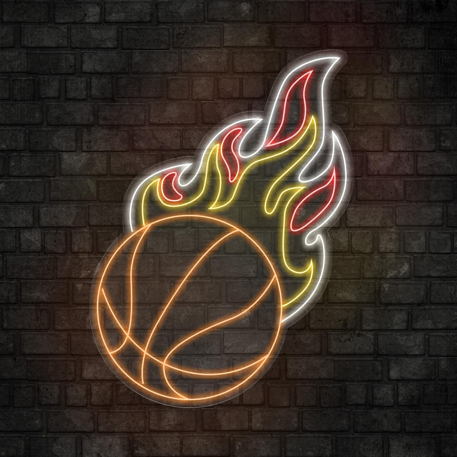 Alevli Basketbo Topu Led Neon