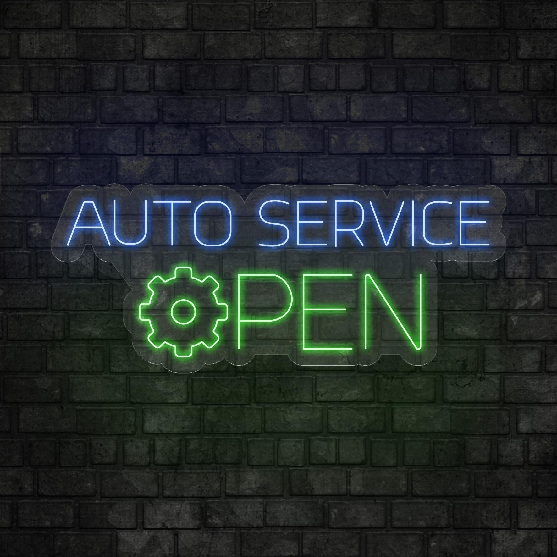 Auto Service Yazılı Led Neon