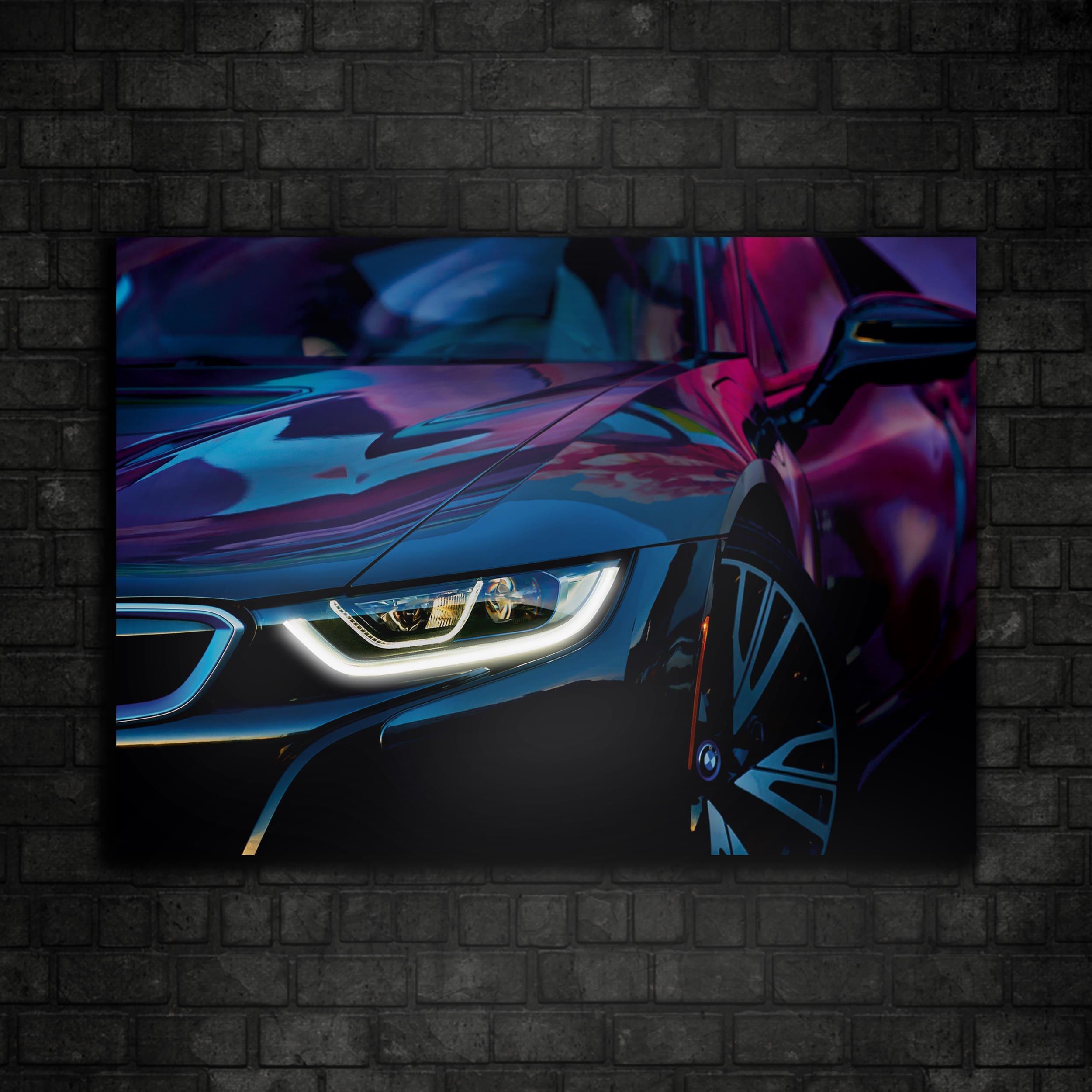 BMW i8 Araba Neon Tablo