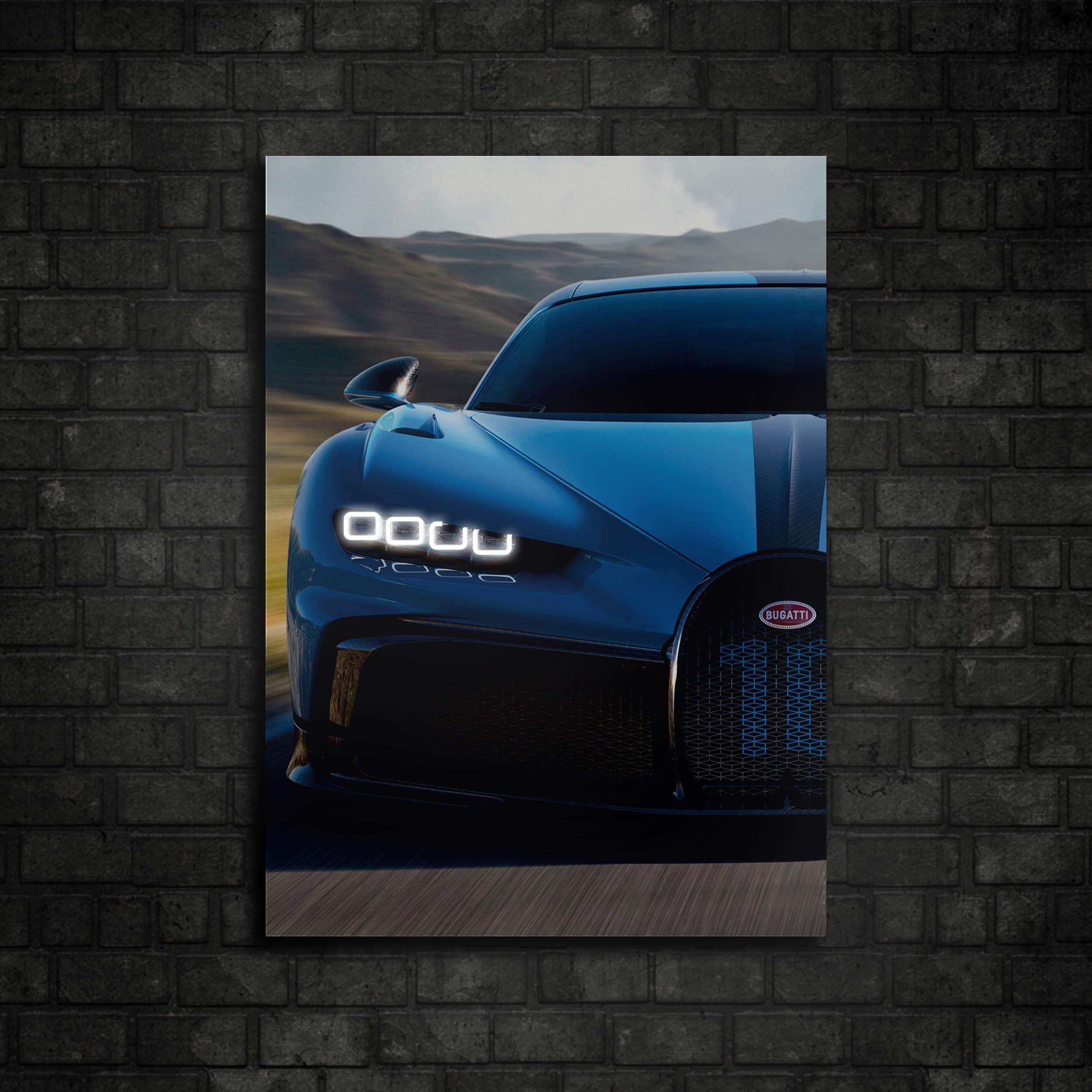 Bugatti Chiron Araba Neon Tablo