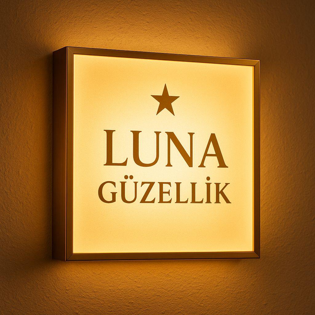 Gold Paslanmaz Kare Işıklı Logo Günışığı Led (Ölçü Seçenekli)