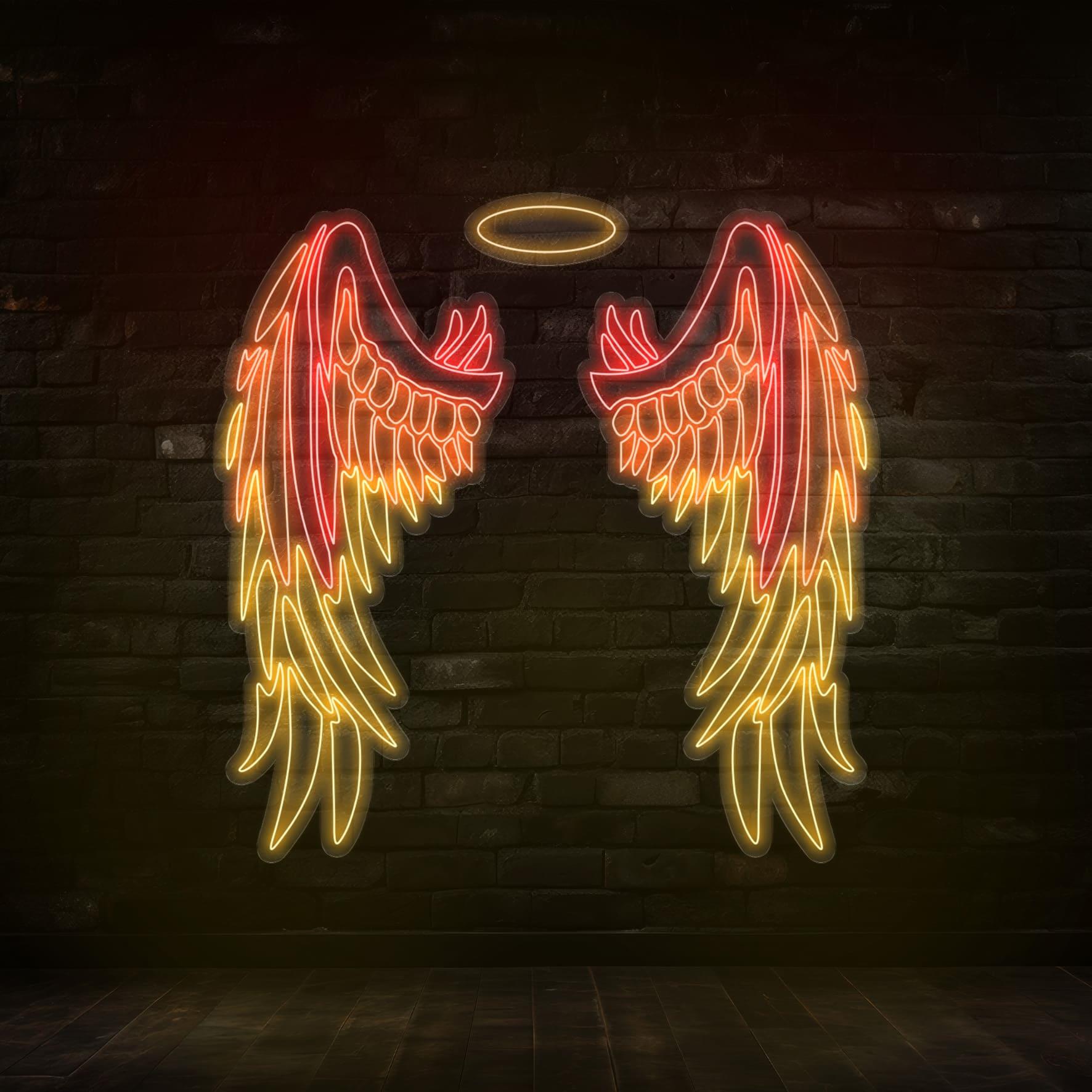 Görkemli Melek Kanatları Led Neon