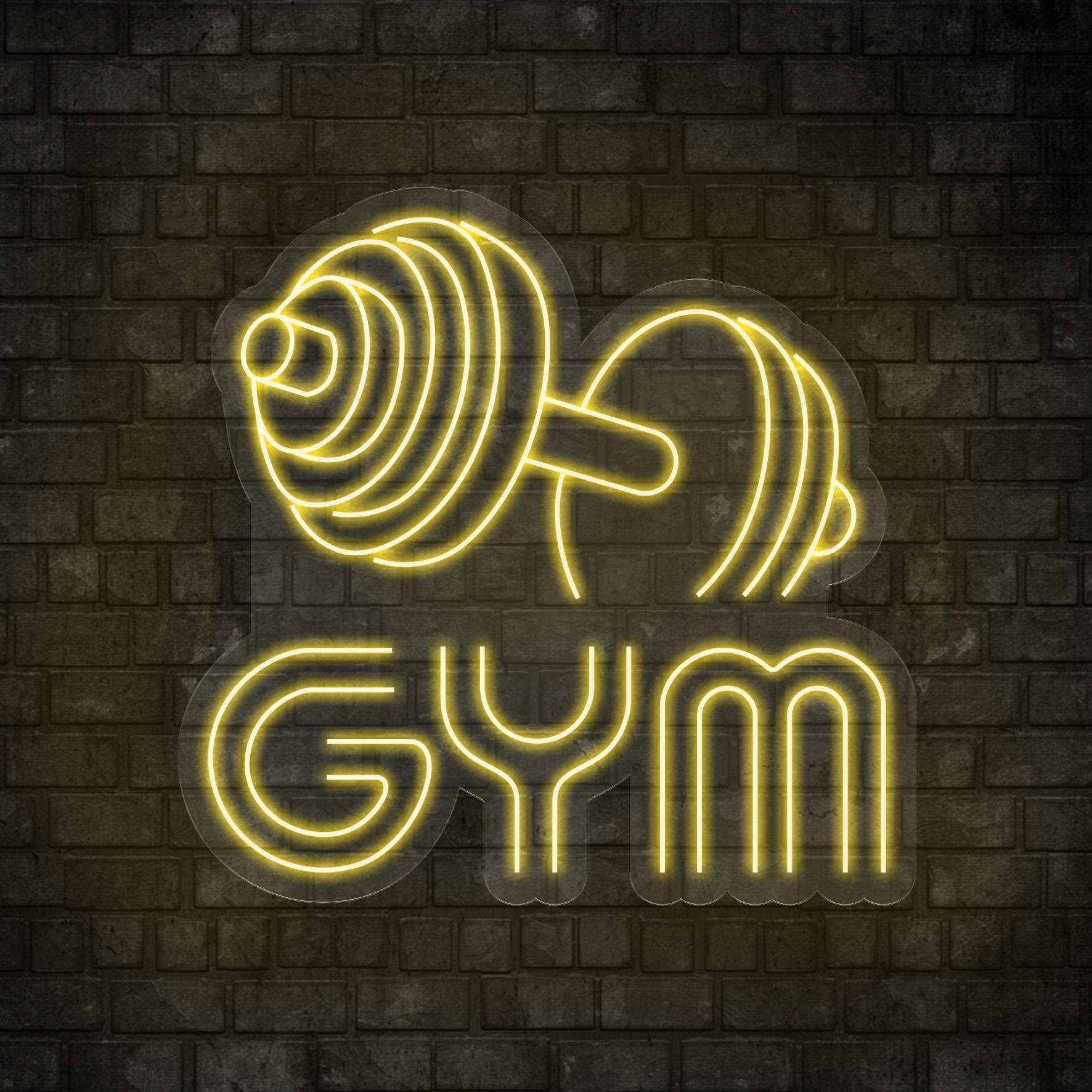 Gym Yazılı Figürlü Led Neon