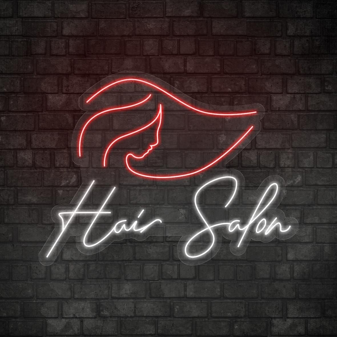 Hair Salon Yazılı Figürlü Led Neon