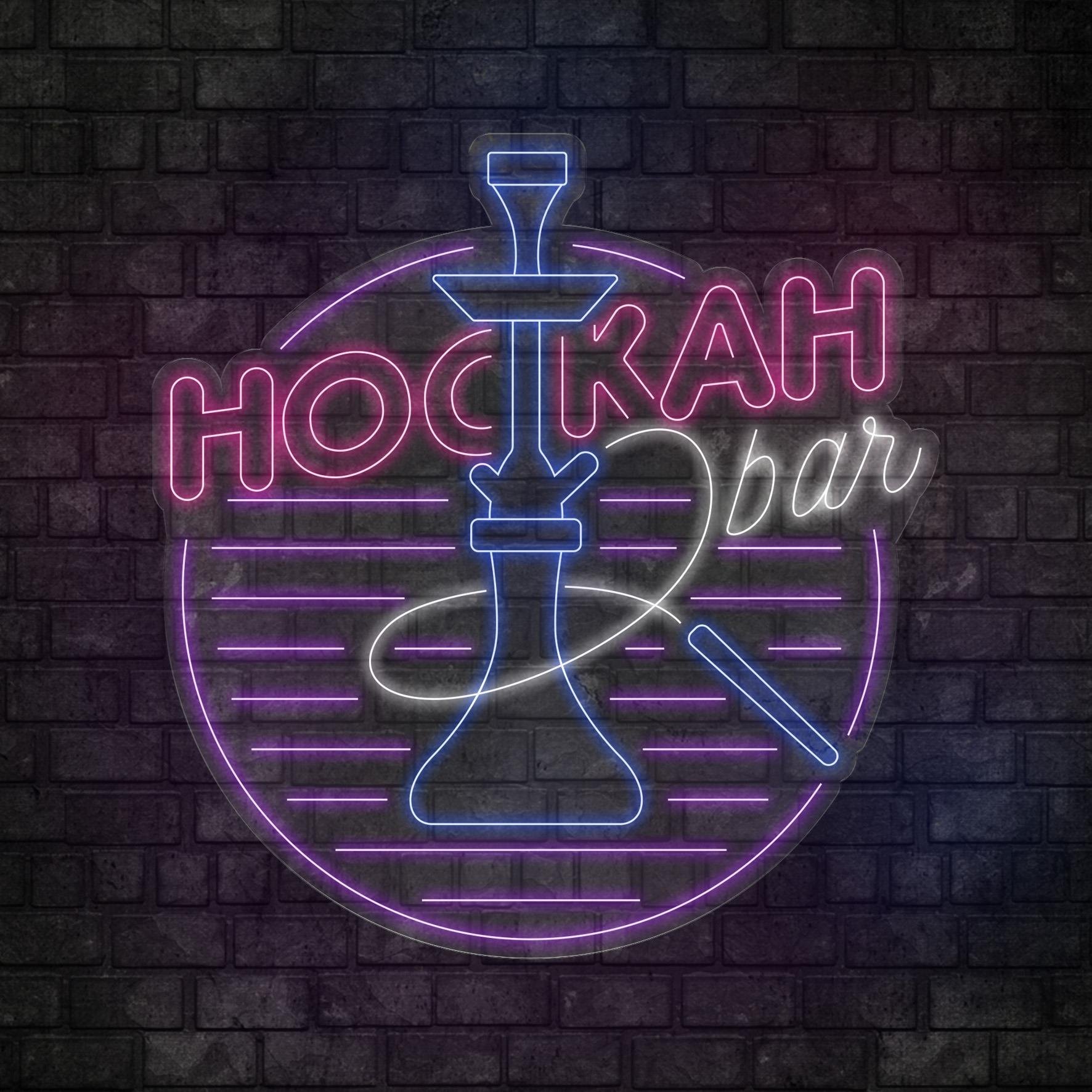 Hookah Bar Yazılı Figürlü Led Neon