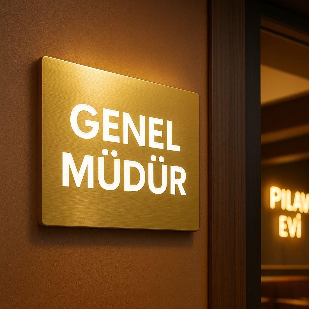 Kapı İsimliği Gold Paslanmaz