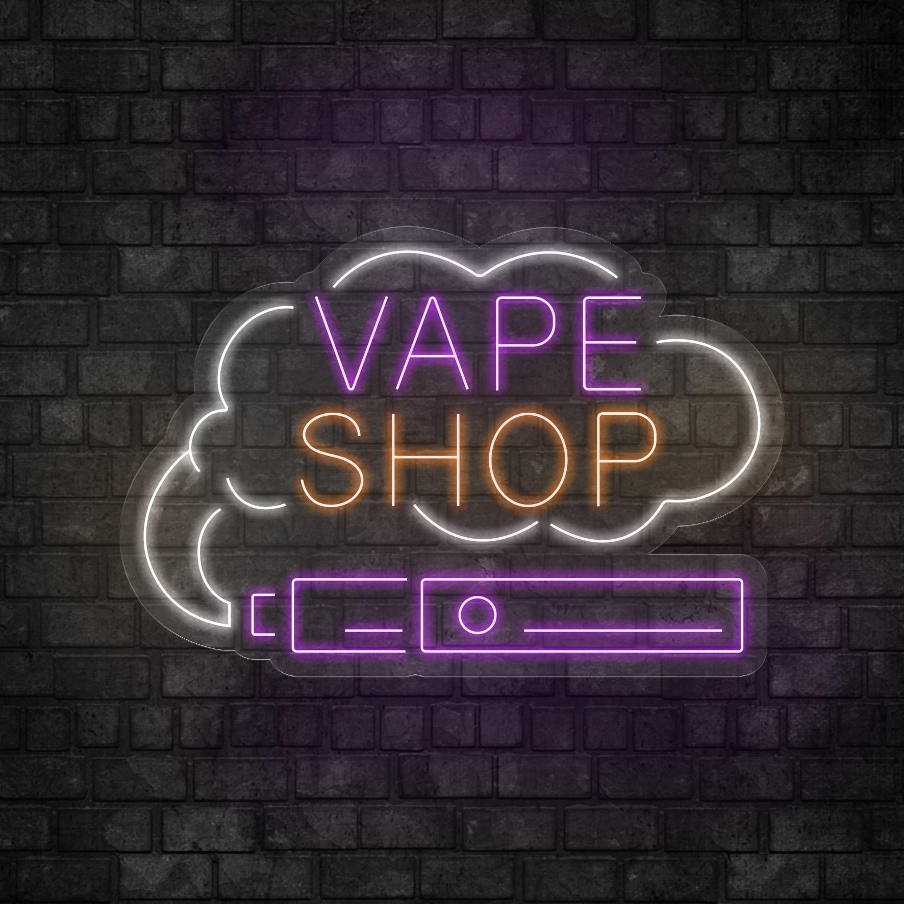 Vape Shop Yazılı Figürlü Led Neon