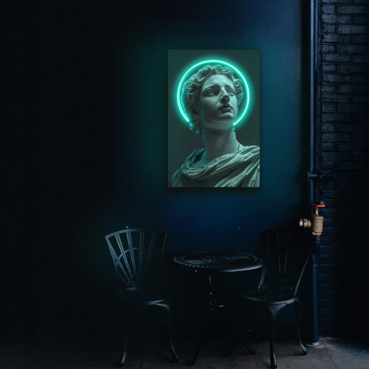 Yıldızlı Geceler Baskılı Neon Tabela