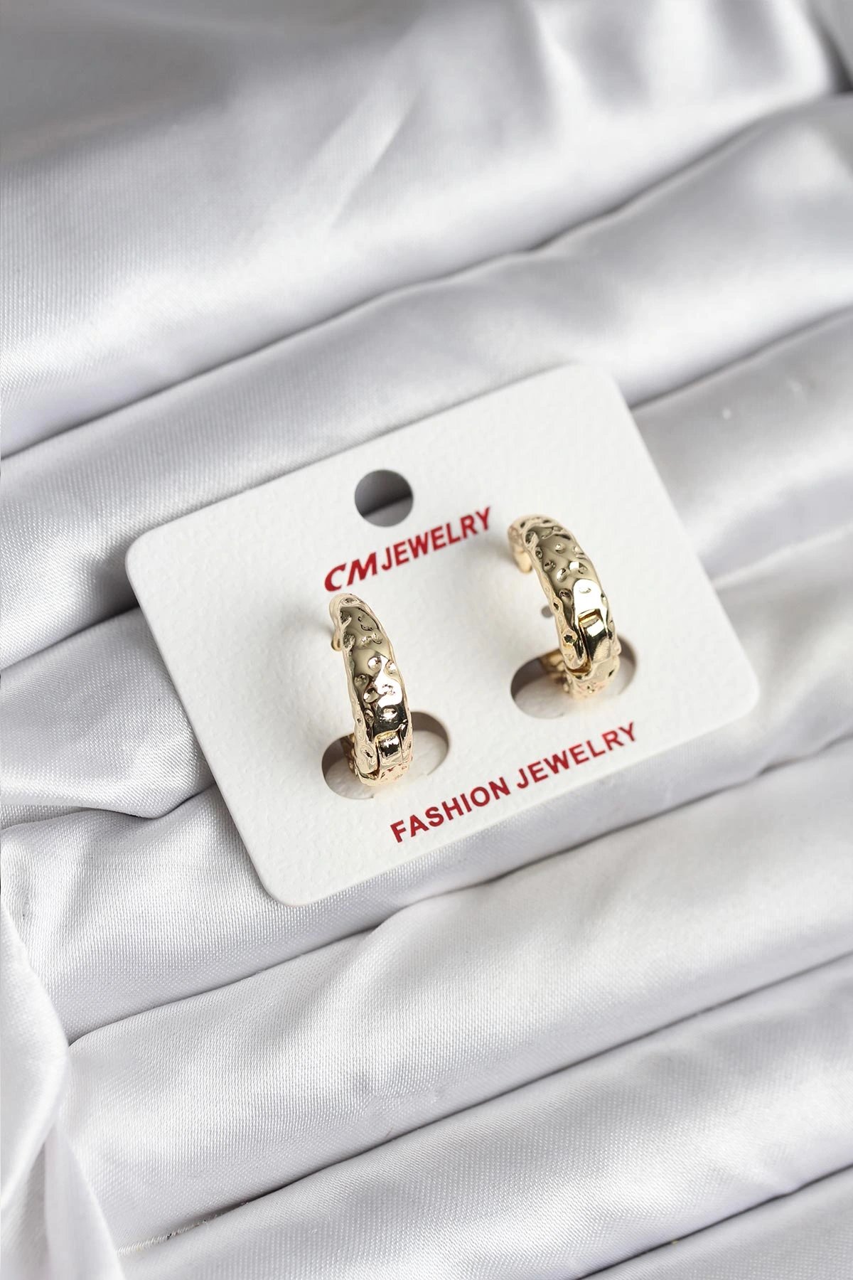 14k Gold Renk Kaplama Cm Kadın Küpe