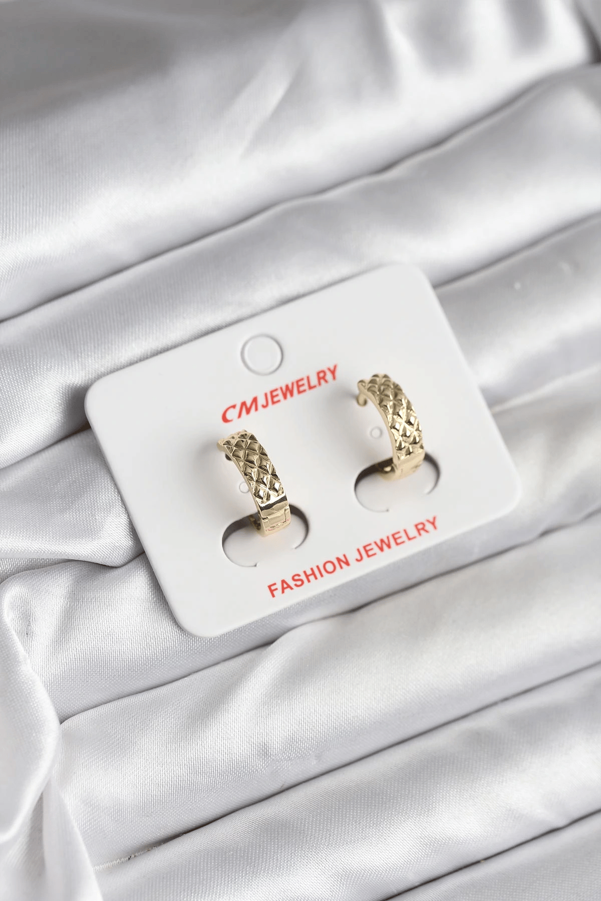 14k Gold Renk Kaplama Cm Kadın Küpe