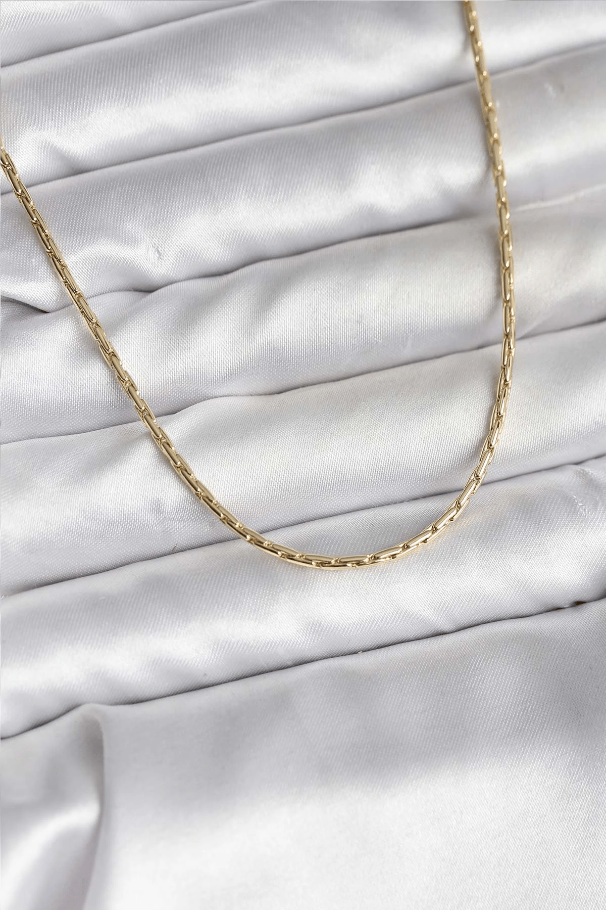 14k Gold Renk Kaplama İnce Zincir Model Cm Kadın Kolye