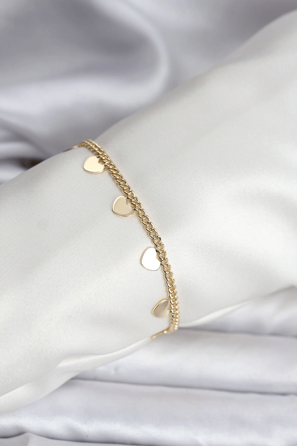 14k Gold Renk Kaplama Kalpli Model Cm Kadın Bileklik
