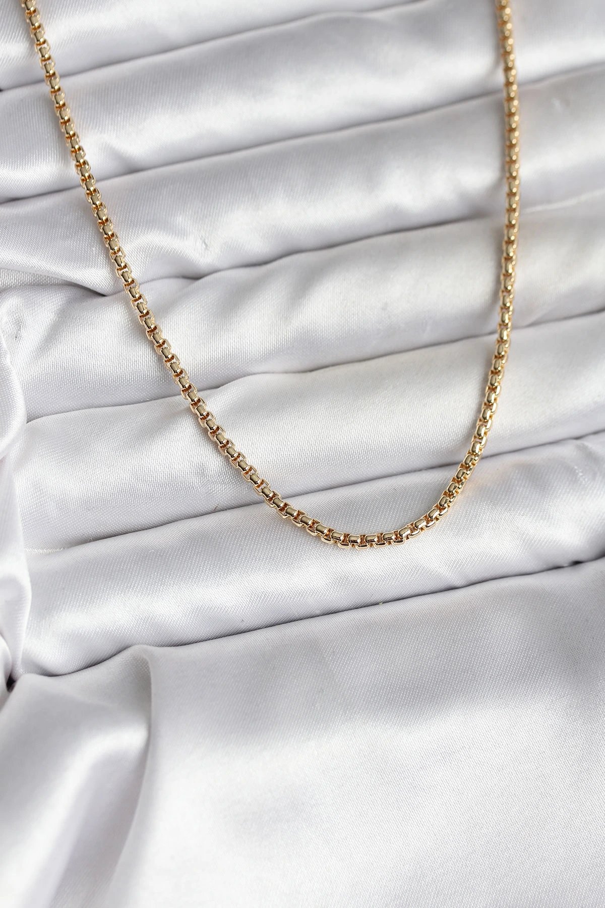 14k Gold Renk Kaplama Zincir Model Cm Kadın Kolye