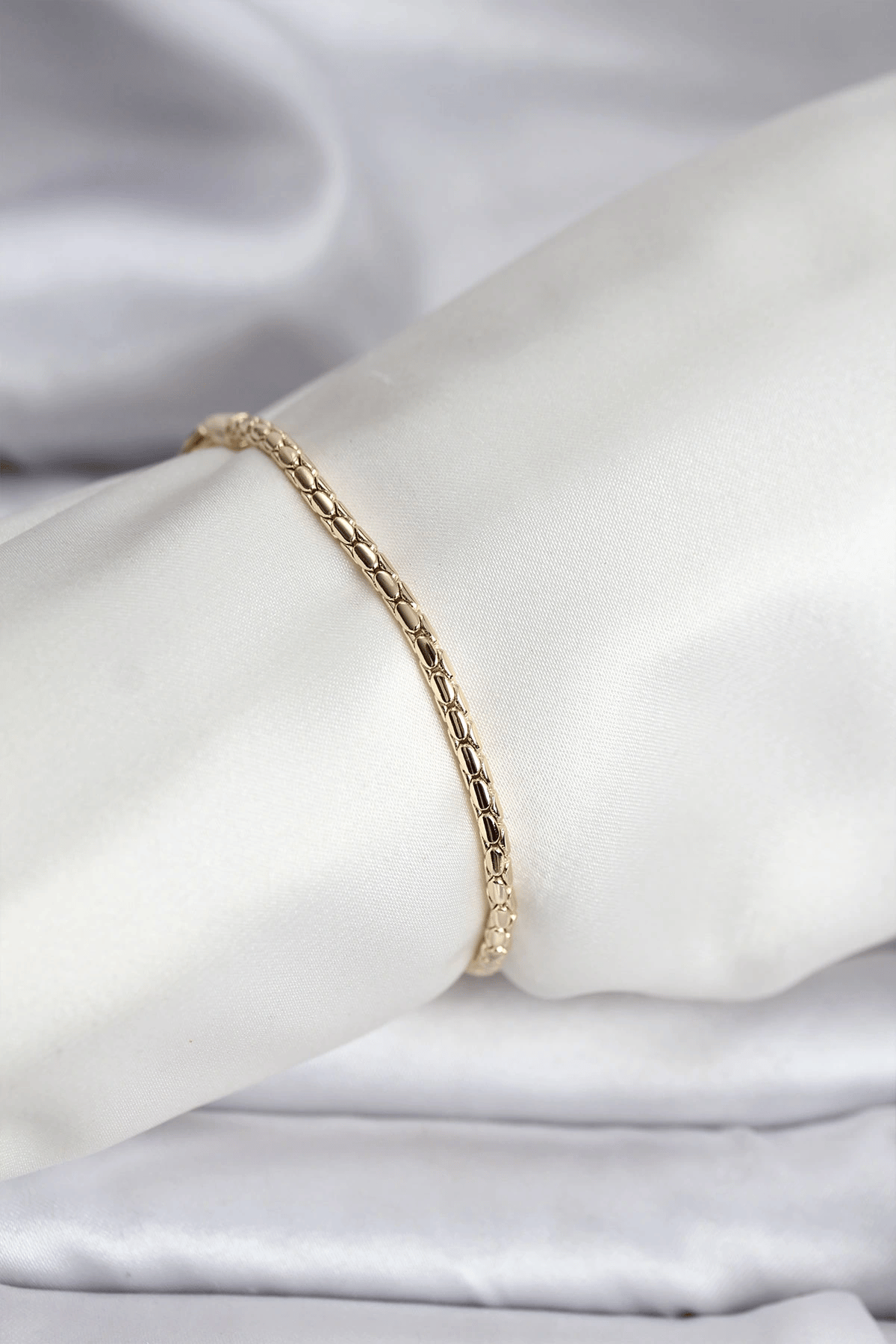 14k Gold Renk Kaplama Zincirli Model Cm Kadın Bileklik