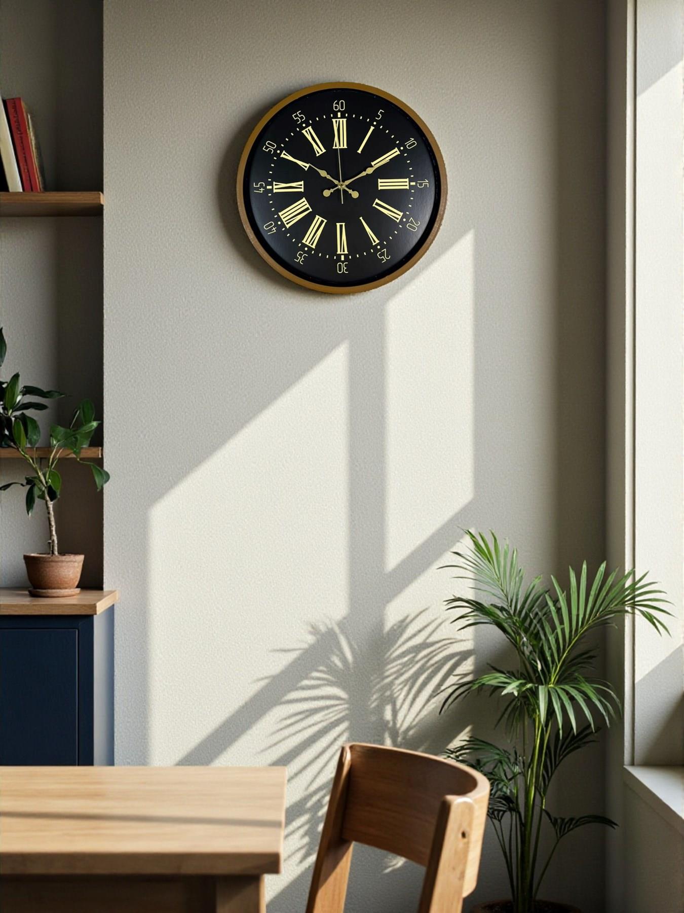 36 Cm Modern Kahverengi Duvar Saati