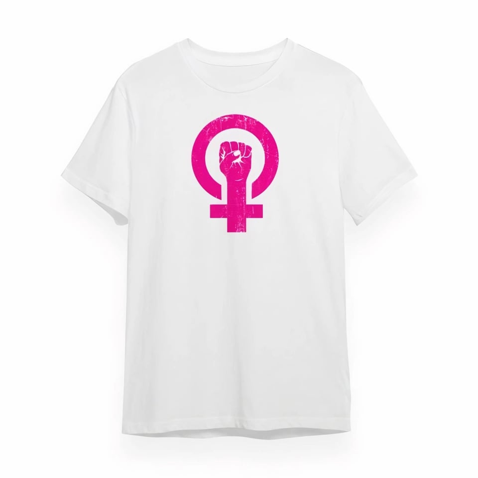 8 Mart Dünya Kadınlar Günü İçin Özel Baskılı T-shirt - Beyaz