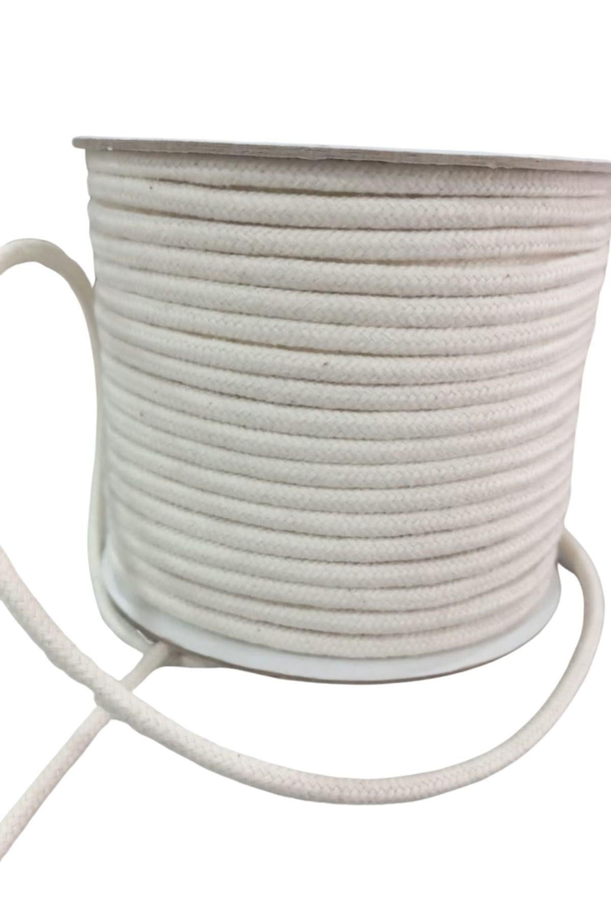 Bağcık İpi Pamuk 1 Cm Krem 5 Metre