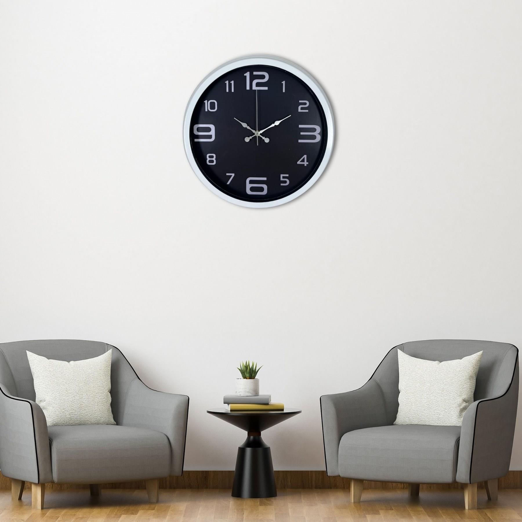 Beyaz 40 Cm Metal Modern Duvar Saati