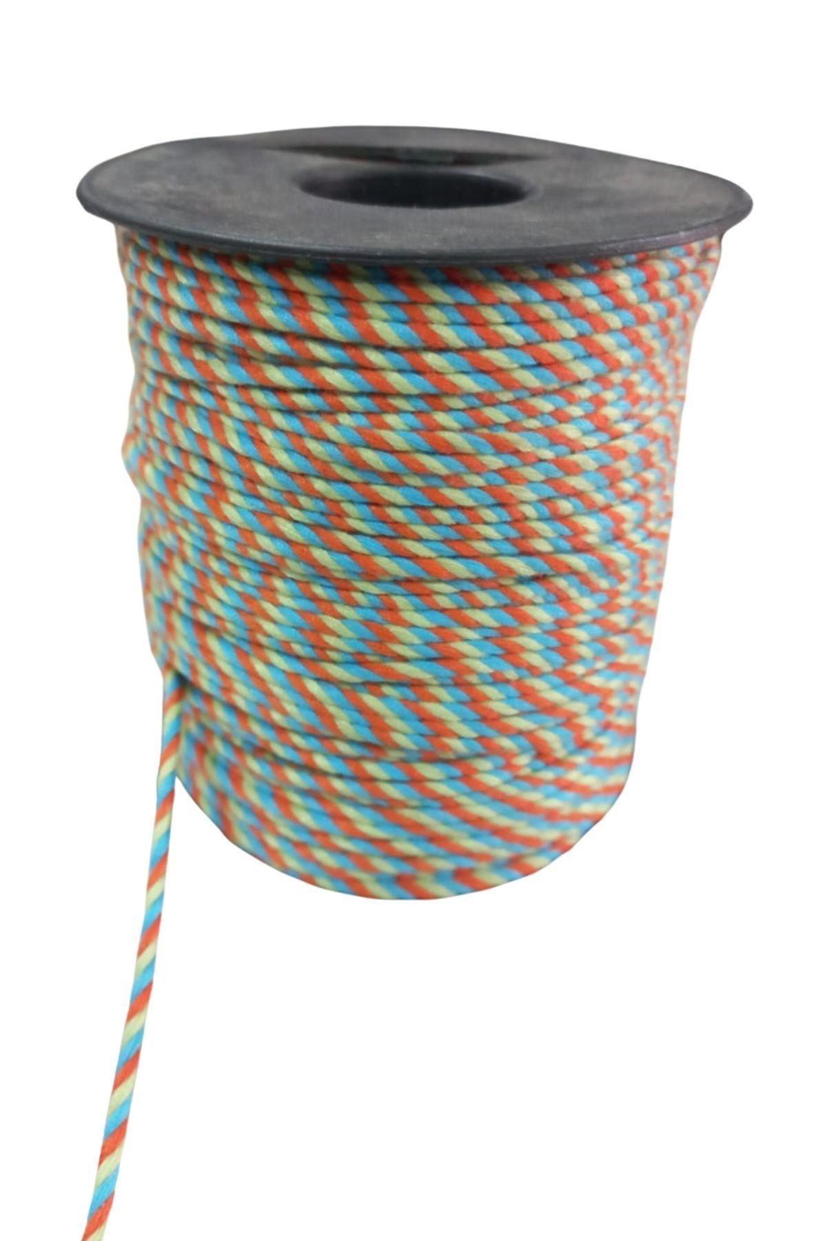 Bileklik İpi, Hediye Paketleme İpi, Şans, Bereket, Aşk, Şifa, Güç 10 Mm Pamuk  10 Metre Yeşil