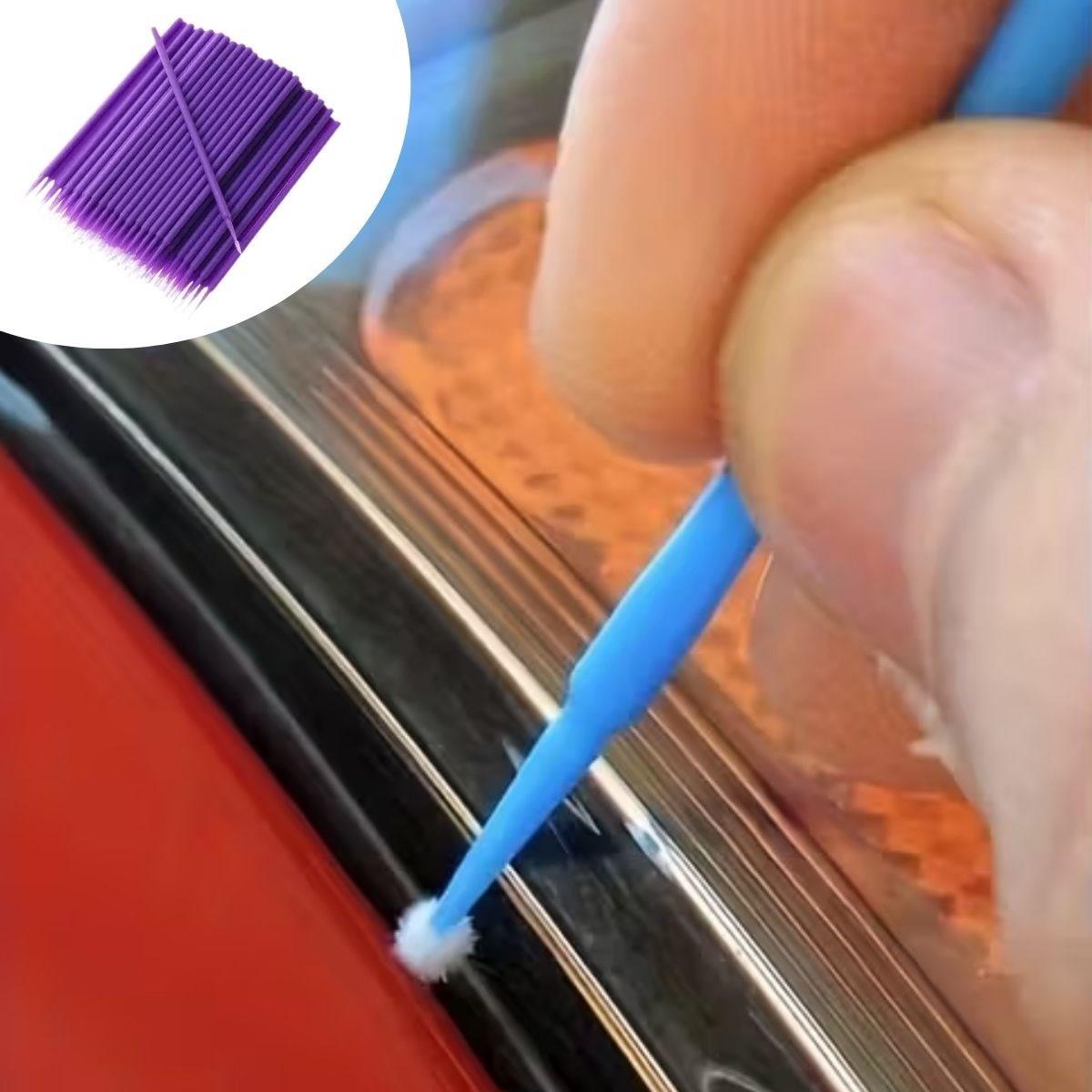 Çarşı Point® 100’lü Mini Tek Kullanımlık Araba Rötüş Fırçası –İnce Uçlu Yumuşak Kıllı Boya Uygulayıcı, Otomotiv Detaylandırma